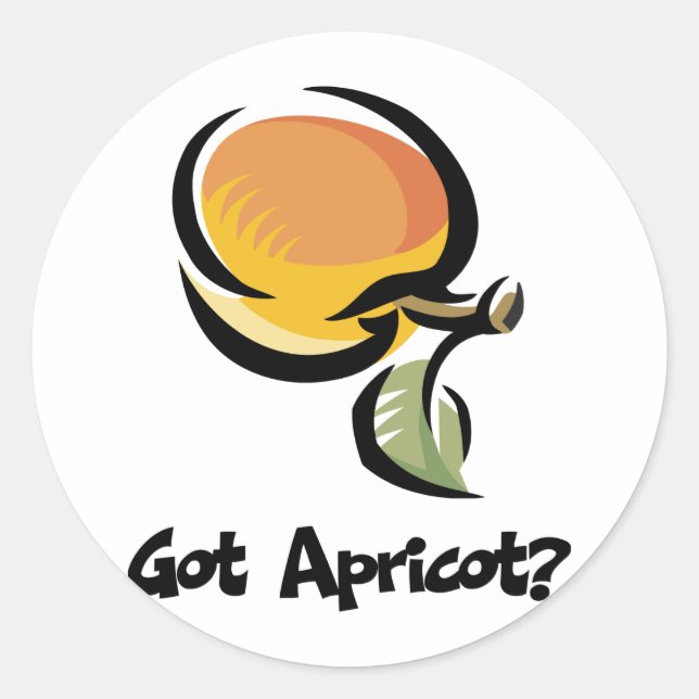 Got Apricot Runder Aufkleber (Vorderseite)