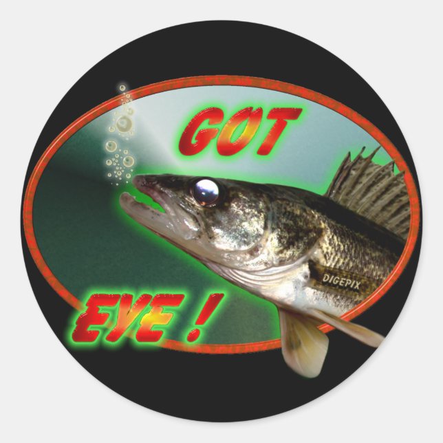 Got Augen! Runder Aufkleber (Vorderseite)