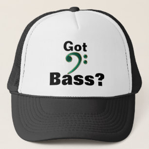 Got Baß? Grüner Bassschlüssel-Musik-Hut Truckerkappe