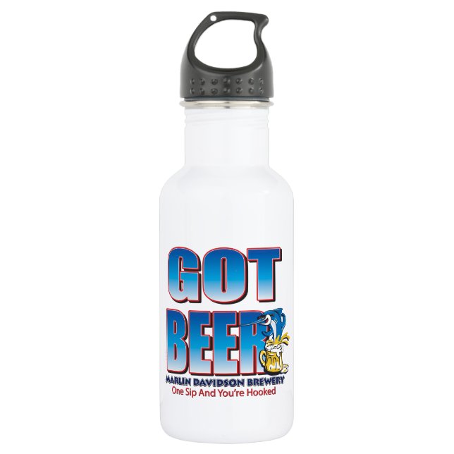 Got Beer Marlin Davidsons Edelstahlflasche (Vorderseite)