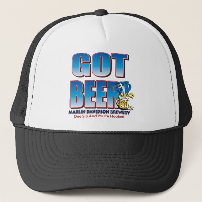 Got Beer Marlin Davidsons Truckerkappe (Vorderseite)