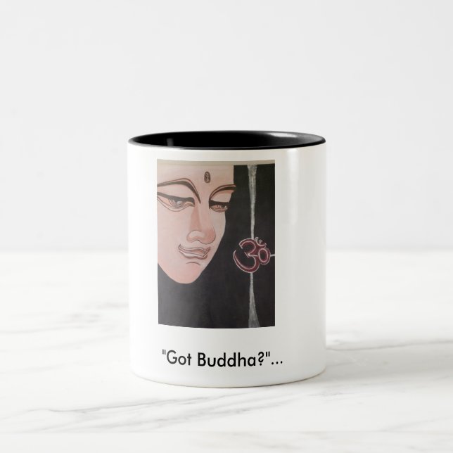 "Got Buddha? "… Zweifarbige Tasse (Mittel)
