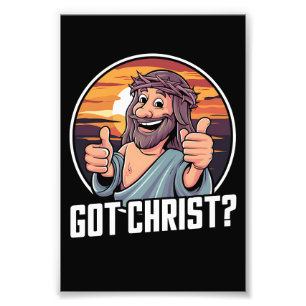 Got Buddy a Christi Weihnachten Jesus Religiös Fotodruck