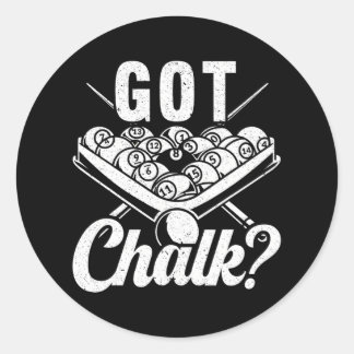 Got Chalk Billiard Pool Player Snooker 8 9 Ball Runder Aufkleber