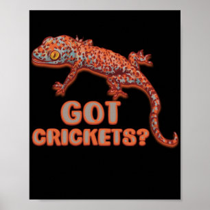 Got Crickets Reptile Gecko Novelty Animal Poster