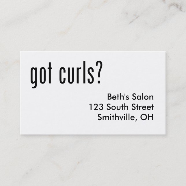 Got Curls? Terminkarte (Vorderseite)