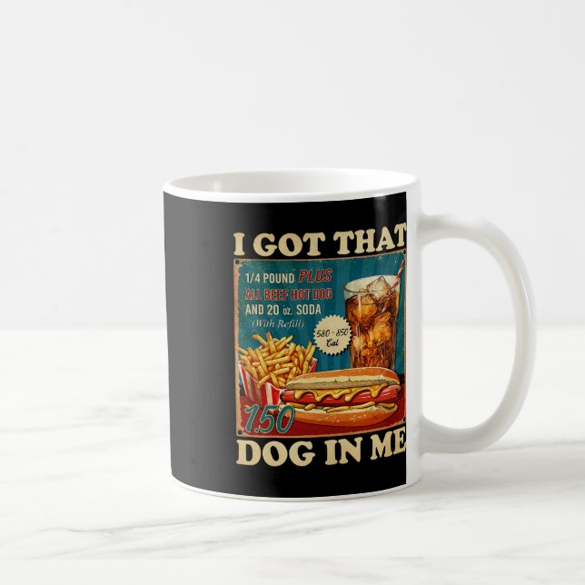 Got, dass Hund in mir Funny Hotdogs Combo 4. Juli Kaffeetasse (Rechts)