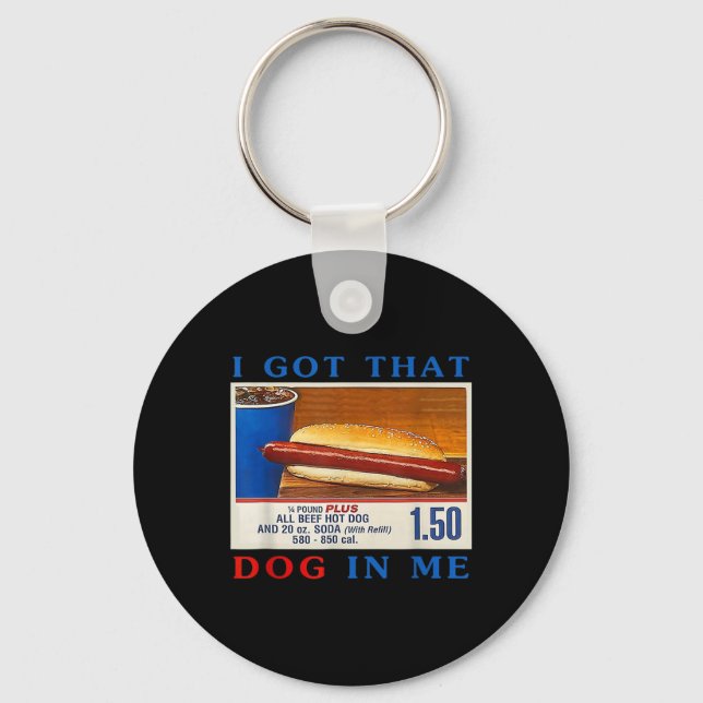 Got, dass Hund in mir Funny Hotdogs Combo 4. Juli Schlüsselanhänger (Vorderseite)