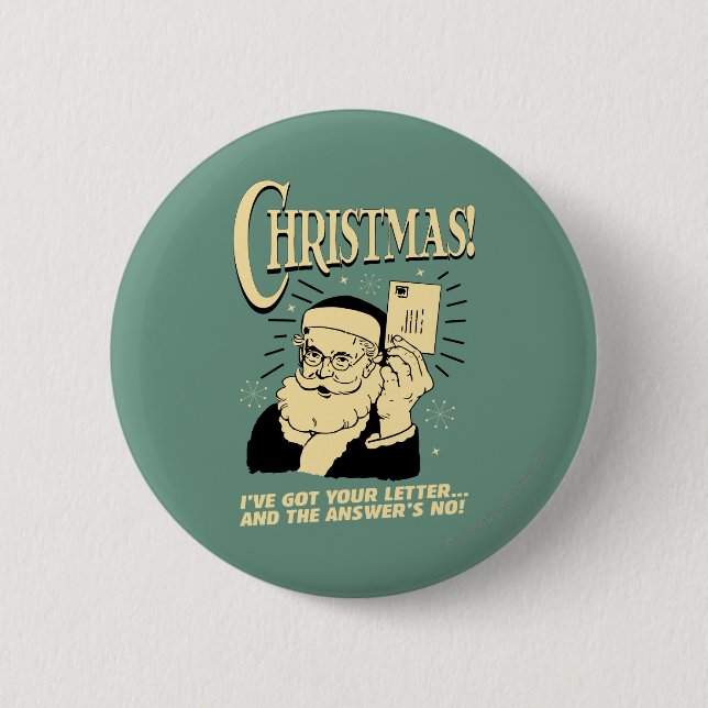 Got deinen Brief. Die Antwort lautet Nein Button (Vorderseite)