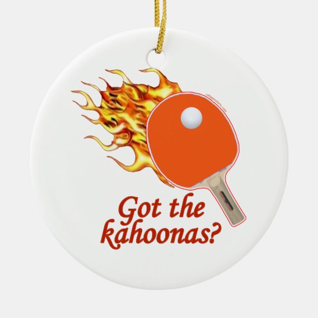 Got den Kahoonas lodernden Ping Pong Keramikornament (Vorne)