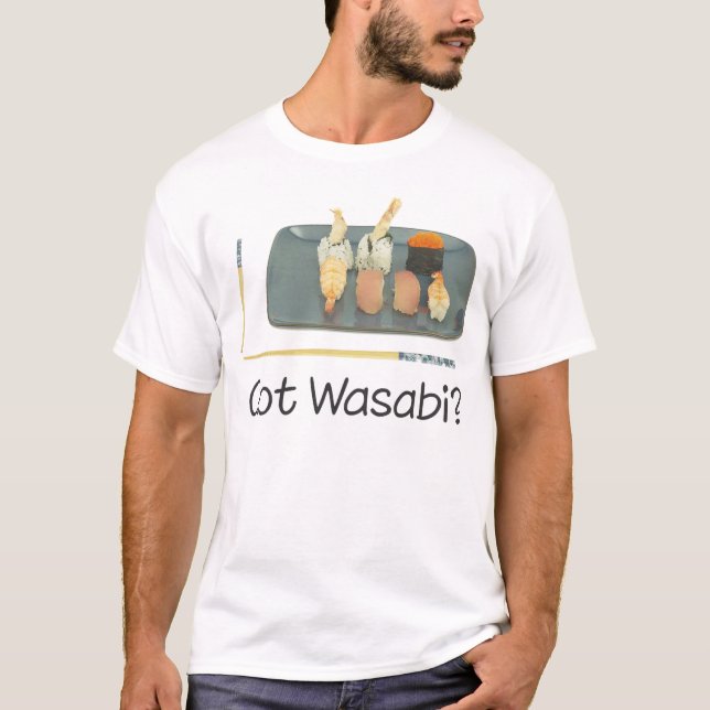 Got den T - Shirt des Wasabi Sushi-Kindes (Vorderseite)
