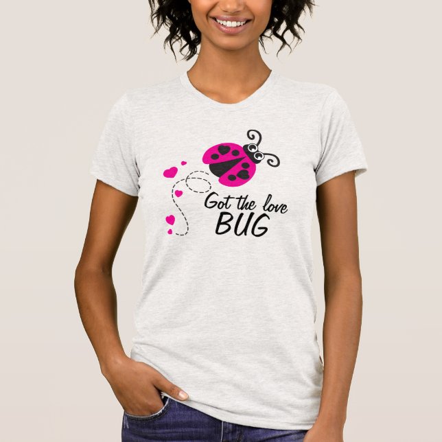 Got der Liebe-Bug ladybug rosa T - Shirt (Vorderseite)