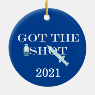 Got des Impfstoffes 2021 Keramik Ornament