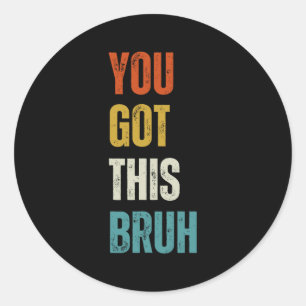 Got dieser Bruh Testing Day Teacher Kids Runder Aufkleber