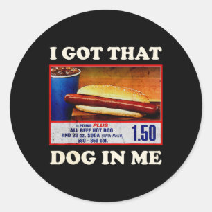 Got dieses Hund in mir lustige Combo 4. Juli Vinta Runder Aufkleber