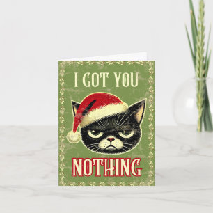 Got dir nichts Angry Funny Black Cat Weihnachten