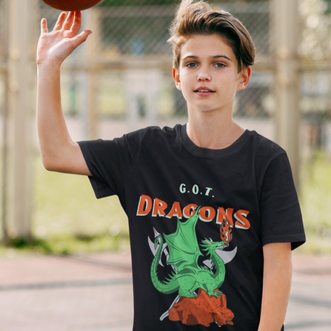 Got Dragons Mythological Dragon Breathing Fire T-Shirt (Von Creator hochgeladen)