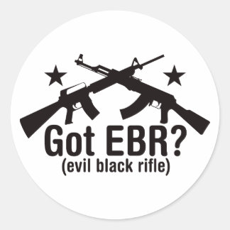 Got EBR? AR15 und AK47 Runder Aufkleber