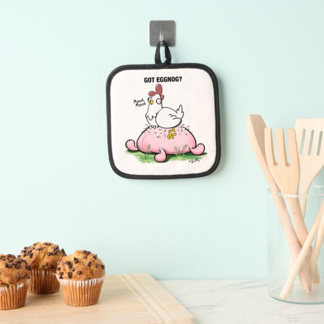 Got Eggnog von Jeff Willis Art Topflappen (Insitu (Hängend))