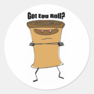 Got Ei Roll Hunde Sticker! Runder Aufkleber