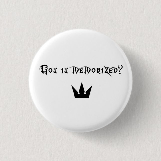 Got es sich merkte? button (Vorderseite)