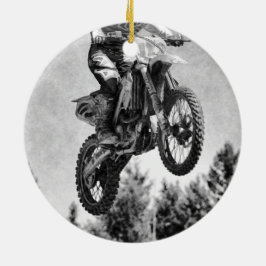 Got etwas Luft! - Motocross Racer Keramik Ornament