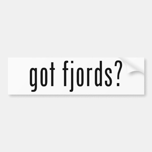 got Fjorde? Autoaufkleber (Vorne)