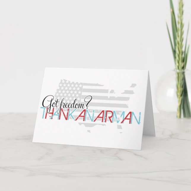 Got Freiheit? Vielen Dank an Airman Dankeskarte (Vorderseite)
