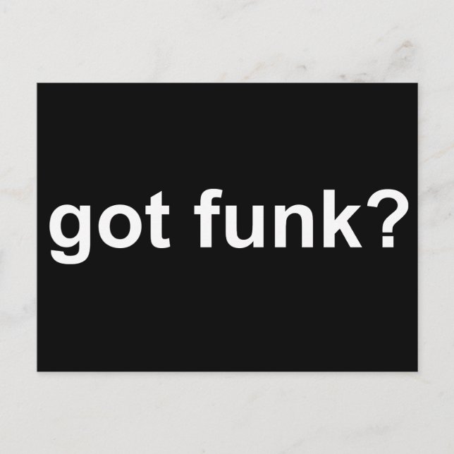 Got Funk Black Postkarte (Vorderseite)