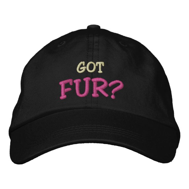 Got FUR? Bestickte Baseballkappe (Vorderseite)