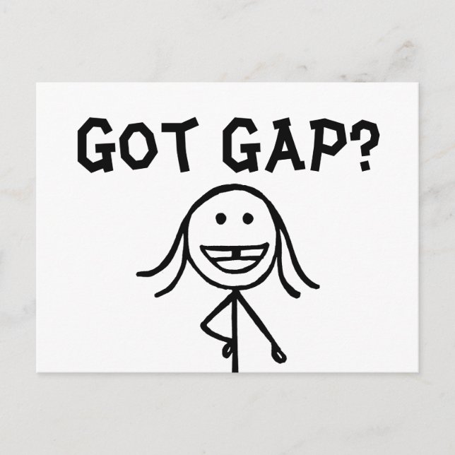 Got Gap? Postkarten (Vorderseite)