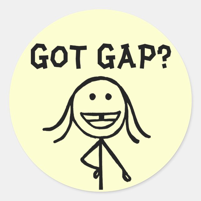 Got Gap? Sticker für Zähne (Vorderseite)