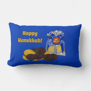 Got Gelt-Schokolade-Coin-Grouping-Streifen-2- Lendenkissen