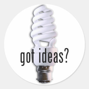 Got Ideen? Runder Aufkleber