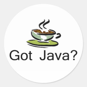 Got Java Runder Aufkleber