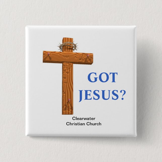 Got Jesus-Kreuz Button (Vorderseite)