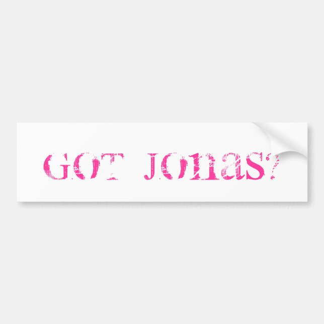 Got Jonas? Autoaufkleber (Vorne)