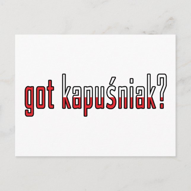 got kapusniak? Flagge Postkarte (Vorderseite)