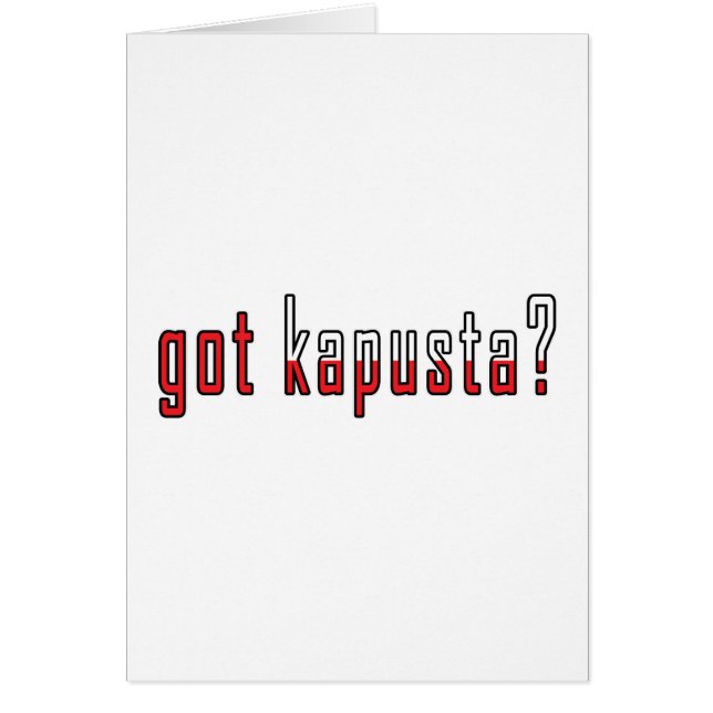 got kapusta? Flag (Vorne)