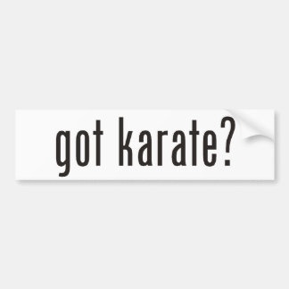 got Karate? Autoaufkleber