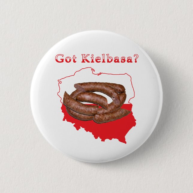 Got Kielbasa polnische Karte Button (Vorderseite)