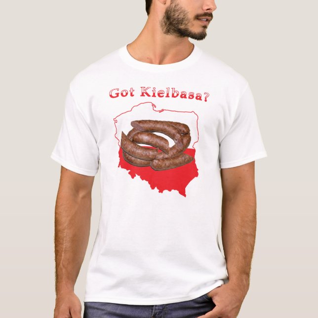 Got Kielbasa polnische Karte T-Shirt (Vorderseite)