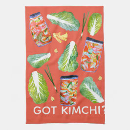 GOT Kimchi? Geruchliche Zutaten Wasserfarbspass Geschirrtuch