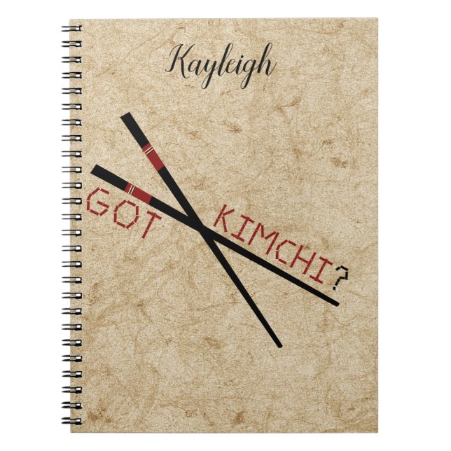 Got Kimchi? Personalisiertes Chopsticks-Notebook Notizblock (Vorderseite)