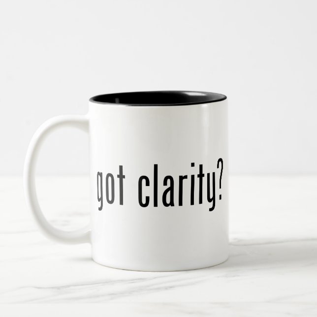got Klarheit? Kaffeetasse (Links)