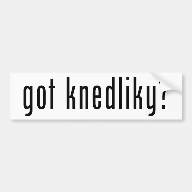 got knedliky? autoaufkleber (Vorne)