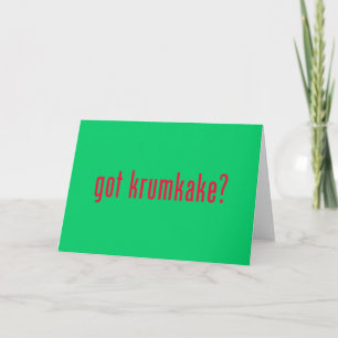 got krumkake? grüne Grußkarte Feiertagskarte