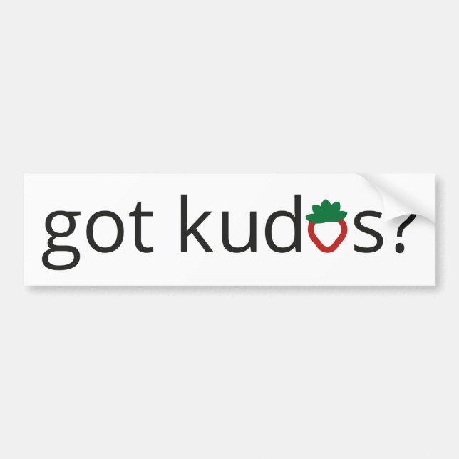 Got Kudos? Autoaufkleber (Vorne)