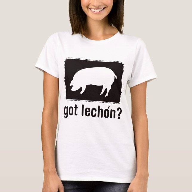 Got Lechon - Schwarzes T-Shirt (Vorderseite)