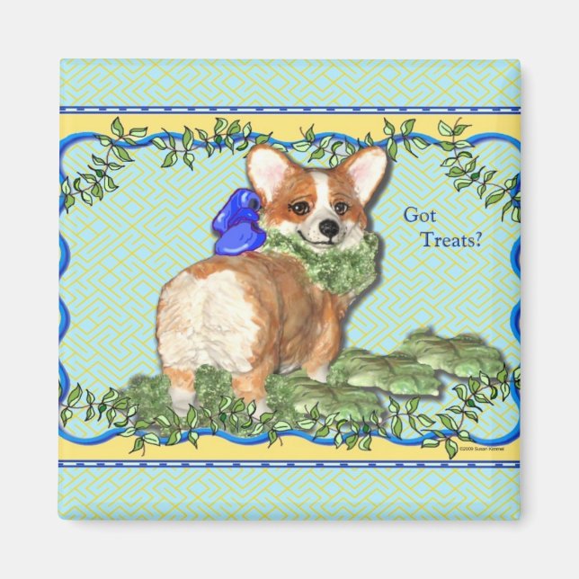 "Got Leckereien?" Corgi Magnet (Vorne)